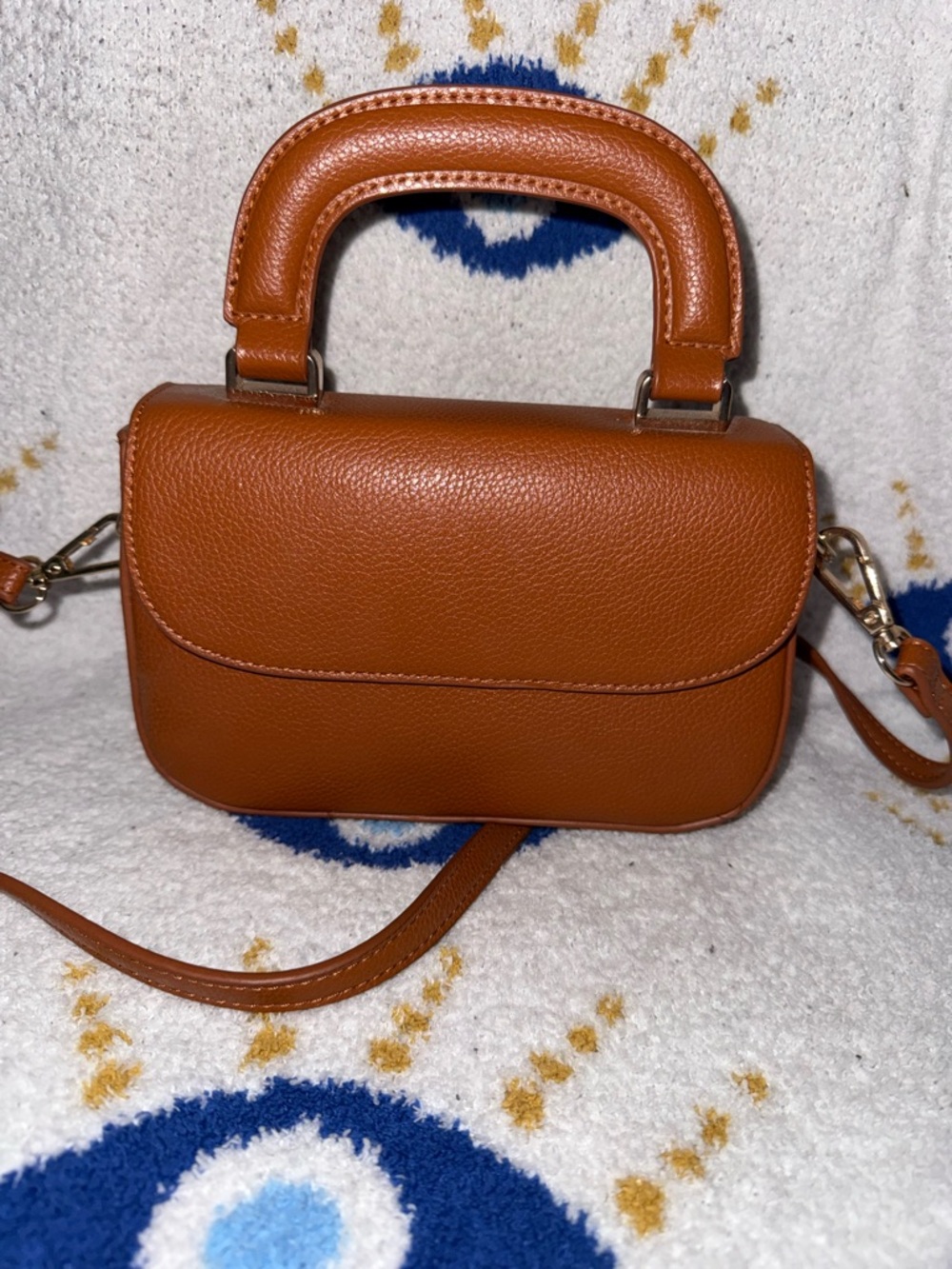Forever 21 Tan Top-Handle Crossbody Bag